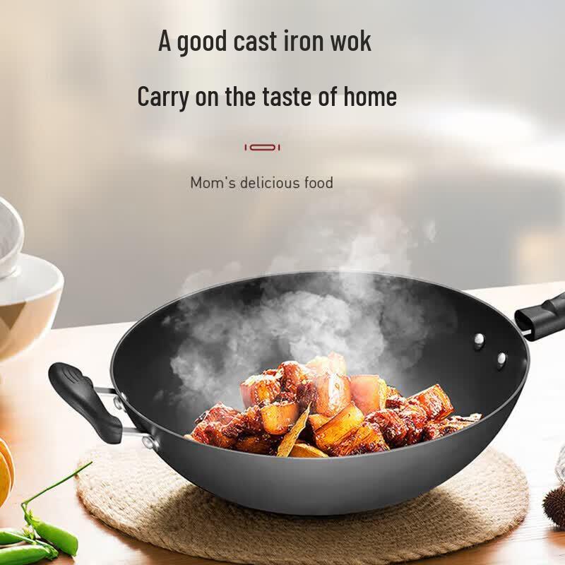 Supor 32cm Non-Coated Cast Iron Stir-Fry Pan