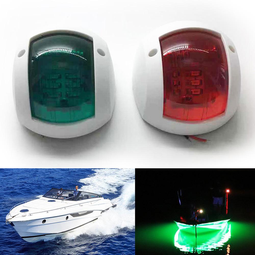 

Red Green LED Marine Navigation Light 12V 24V Boat Bow Light Marine Boat Singnal Light, Ideal for Pontoon, Skeeter, Power Boat and Skiff One Pair