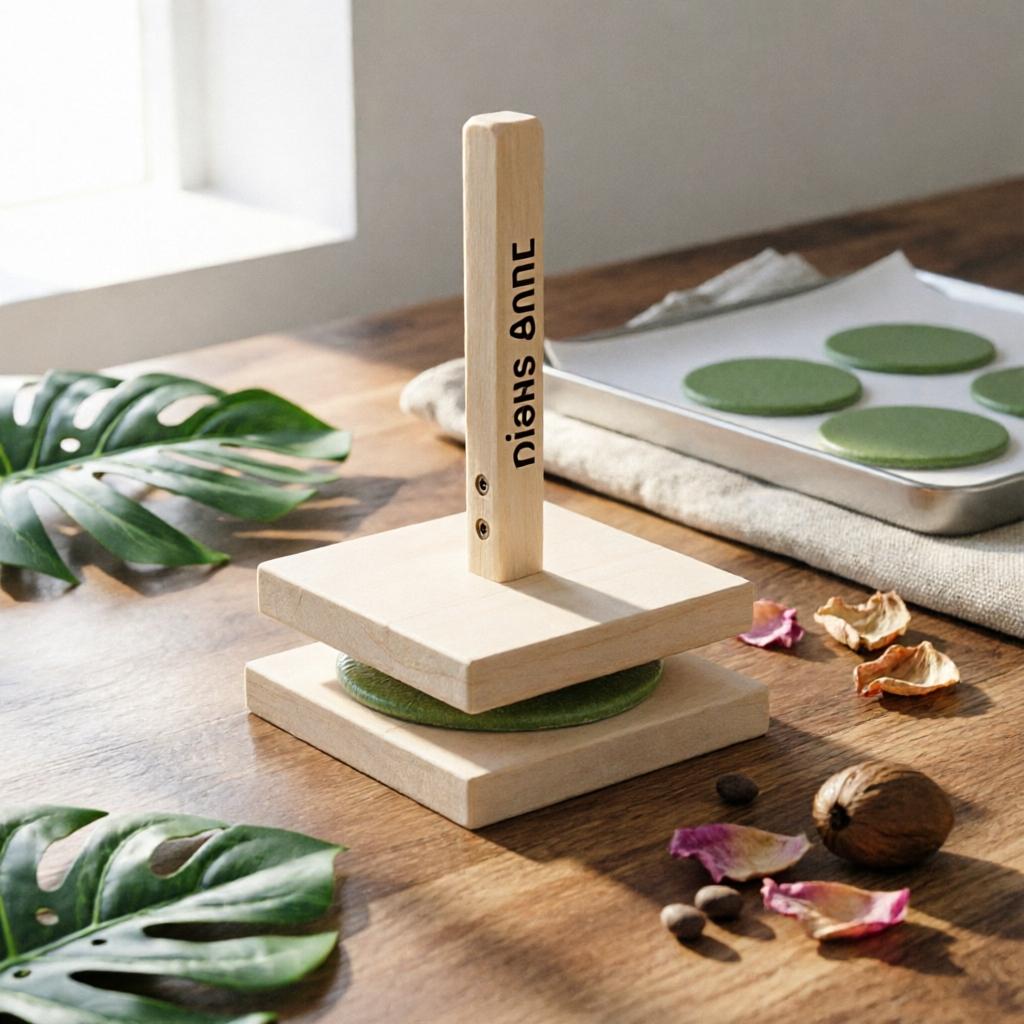 Dumpling Wrapper Press Labor Saving Wooden Dough Presser Wooden Dough Press Solid Wood Construction Kitchen Utensil Compact Size