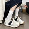 2025 New Color Matching German Training Shoes Women's Platform Comfortable Jogging Sports Shoes Casual Shoes Versatile Waffle Forrest Gump Shoes