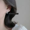 Opal Rabbit Crystal Cherry Sterling Silver Needle Earrings Small Exquisite Temperament Fashion Stud Earrings Women Sweet Ear Rings