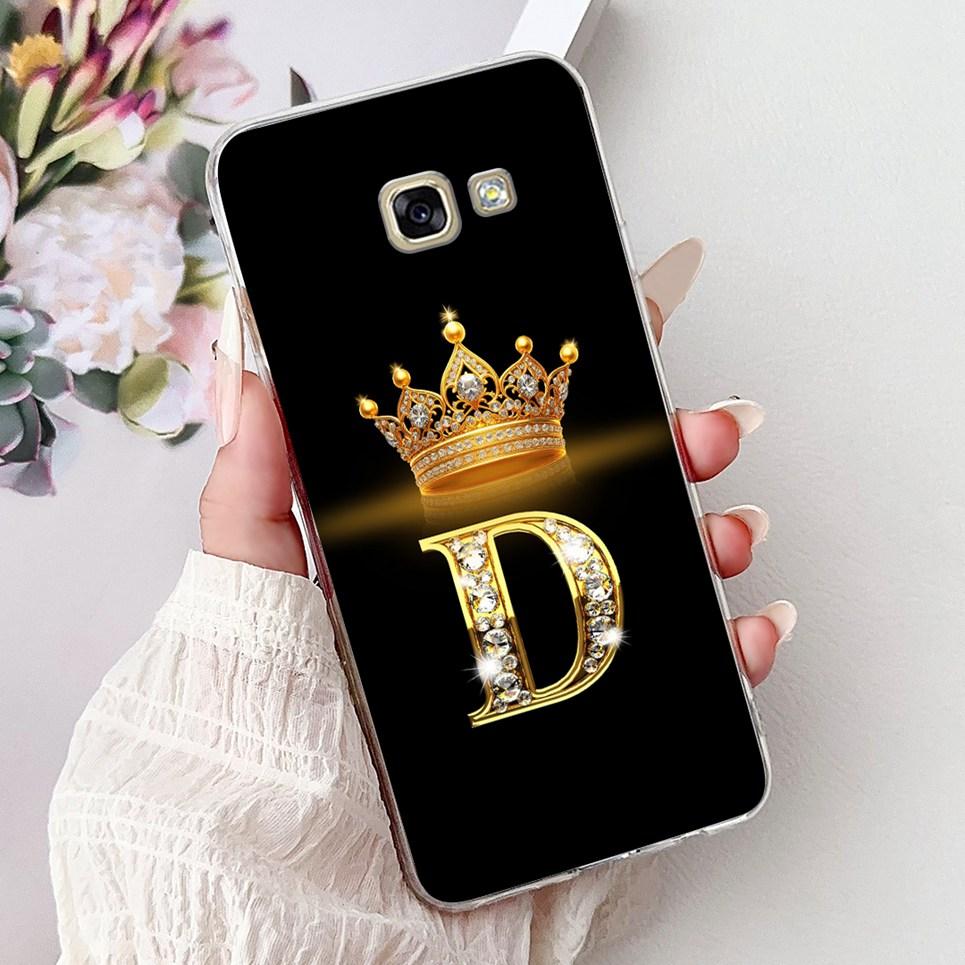 Case For Samsung Galaxy A5 2017 A520F Bumper Cover Samsug A5 2016 A510F Initials Letter Pattern Soft TPU Silicone Transparent