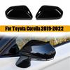 For Toyota Corolla 2019~UP Glossy Black Side Door Rearview Mirror Cover Trim Cap