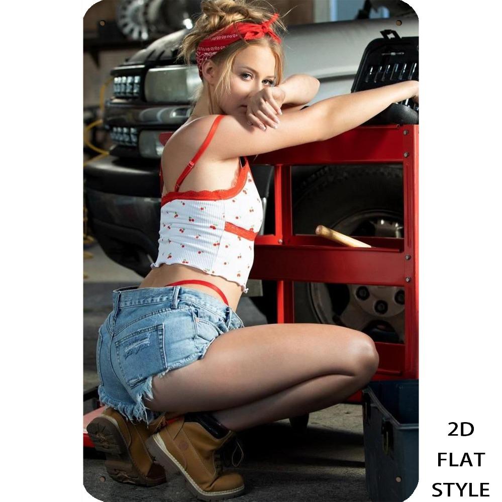 

Vintage Metal Tin Sign Retro Workshop Decor Mechanic Garage Auto Shop Wall Art 20x30cm