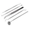 5pcs Dental Tools Pick Hygiene Set Plaque Remover Stainless Steel Tooth Scraper Teeth Cleaning Tools with Oral Mirror