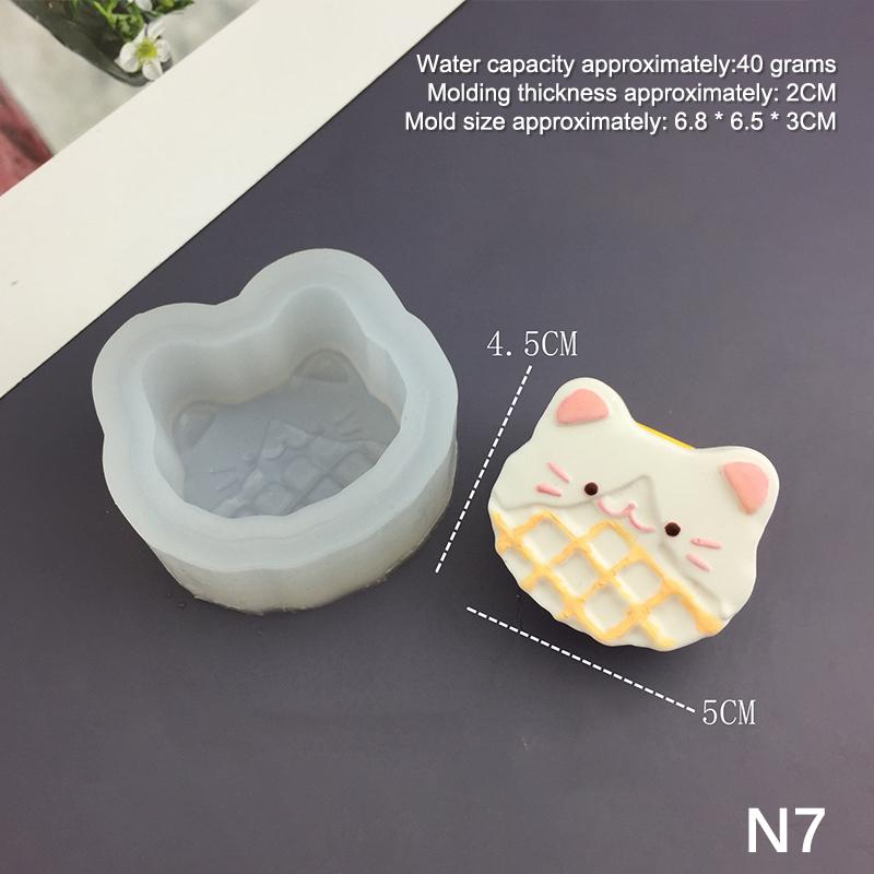 Cartoon Tier Hase Kätzchen Silikonform zum Backen Eierbissen Muffinblech Schokoladenkuchen Pie Backwerkzeuge Kerzenformen