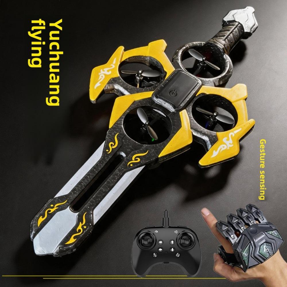 Sword Flying RC Drone, Remote Control Flying Sword Toy for Boys Girls Magic Air Hovercraft Birthday Gift