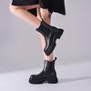 2025 Women's Black Chelsea Martin Boots: Chunky Heel, Round Toe, Platform Design