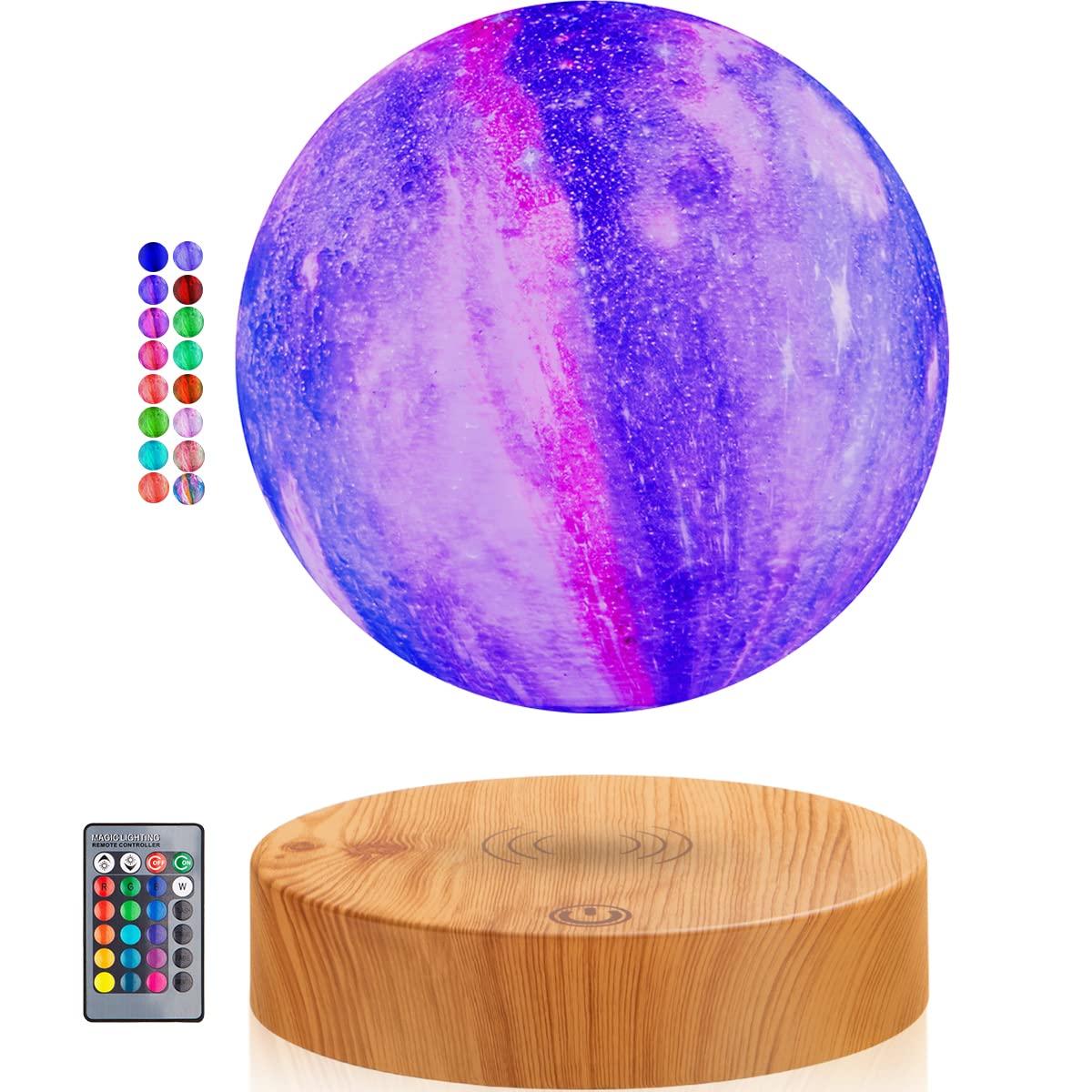 

Levitation Moon Lamp, 16-Color Magnetic Levitation Galaxy Moon Lamp, 3D Printed Moon LED Night Light with Remote Control for Office Home Decoration