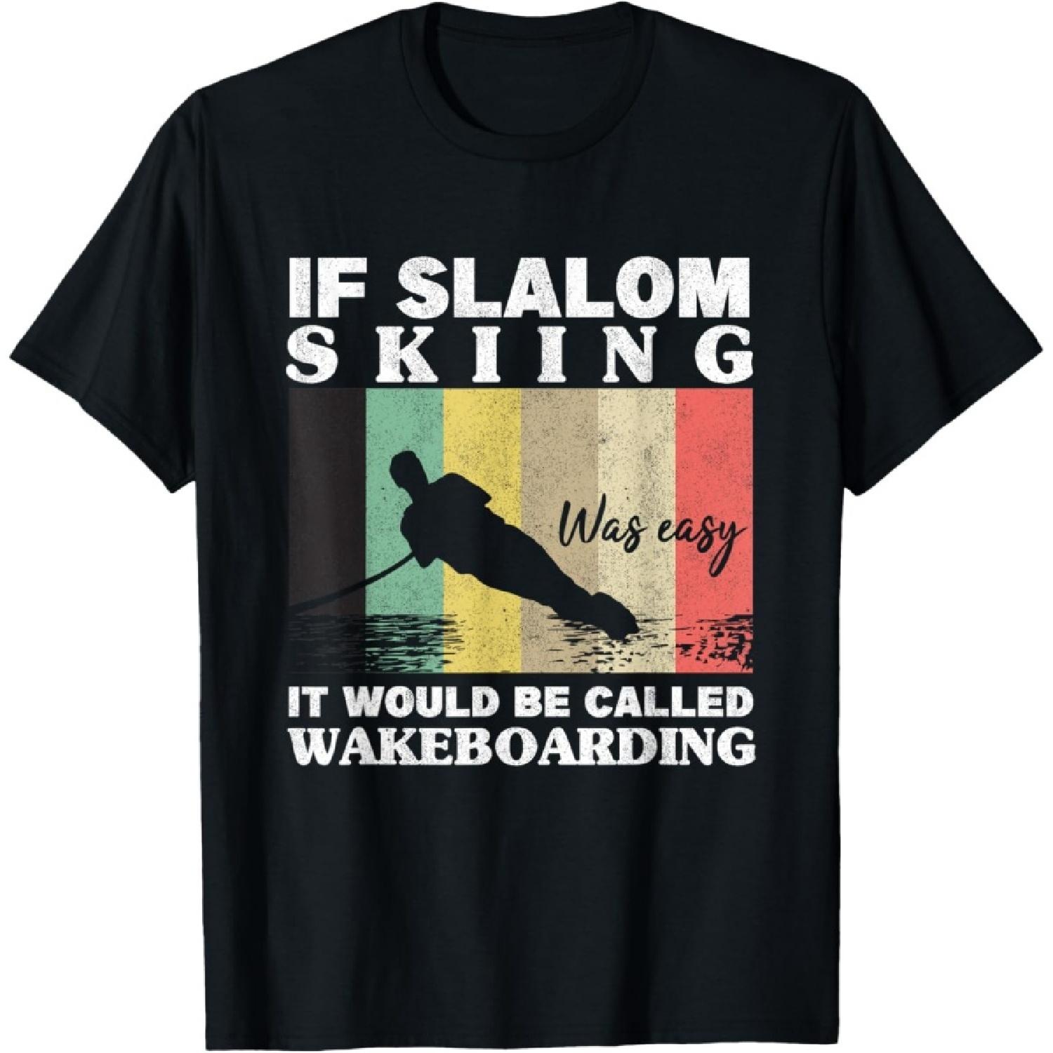Слаломные лыжи были легкими Вейкбординг Спортсмены Водные лыжи Футболка S