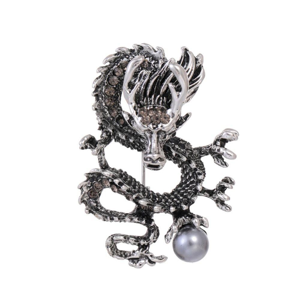 

Vintage Colorful Dragon Brooches High-end Fashion Cartoon Animal Buckle Badge Men 04