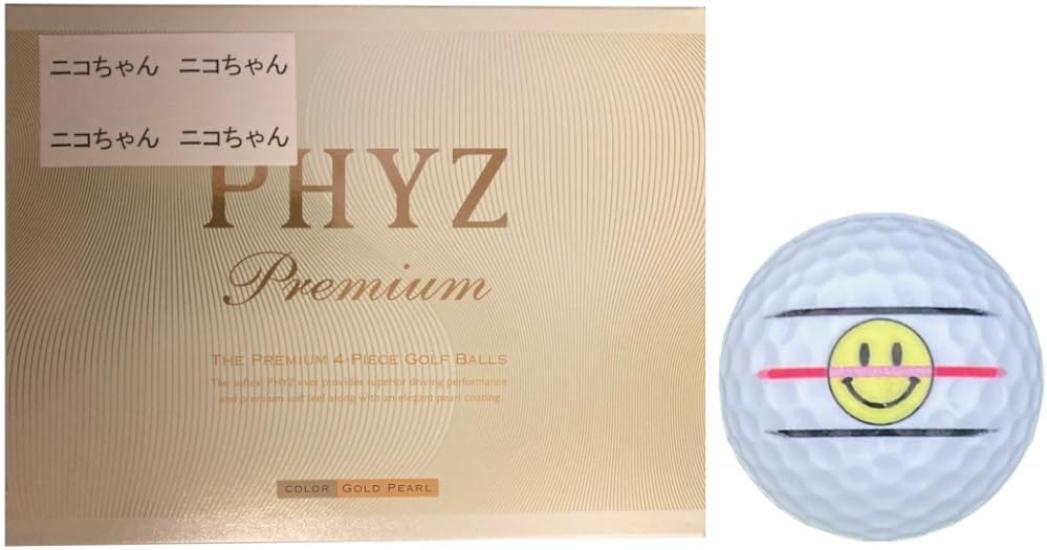

[Линия HappirakiGolf] Мяч для гольфа Bridgestone PHYZ Premium Gold Pearl (1 дюжина Смайлик)