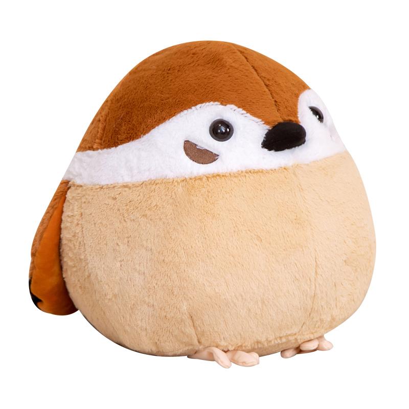 35/40cm Cute Sparrow Crow Plush Toy Fat Round Stuffed Bird Animal Doll Pillow Soft Lifelike Bird Gifts