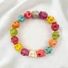 Buntes Skelett Perlenarmband Acryl Elastisches Armband Vintage Totenkopf Perlenarmband Freundschaftsgeschenk