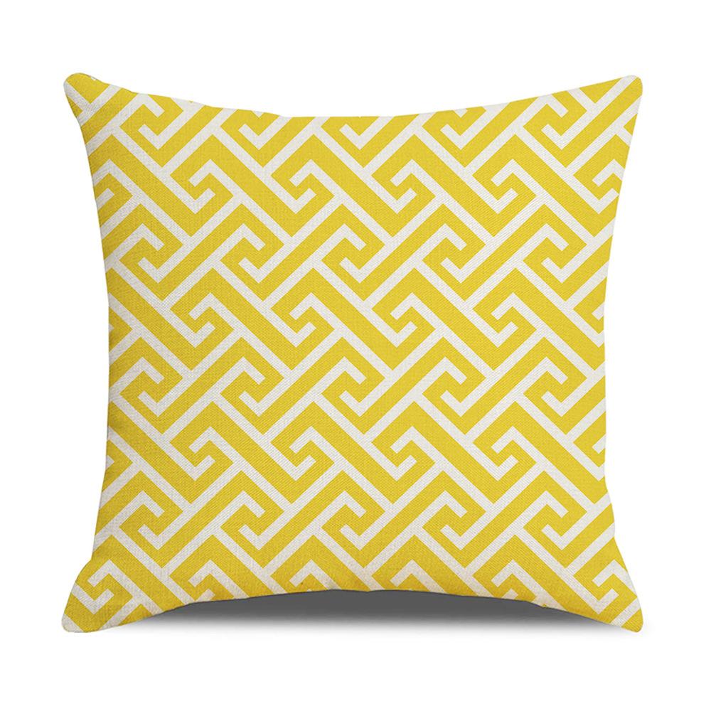 Pillow New Pillow Case Simple Geometric Linen Pillow Case Sofa Pillow Household Products