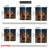 2pcs 2D flat printing St Patrick's Day Curtains Highland cattle in the snow Polyester Without Electricity Birthday Party for