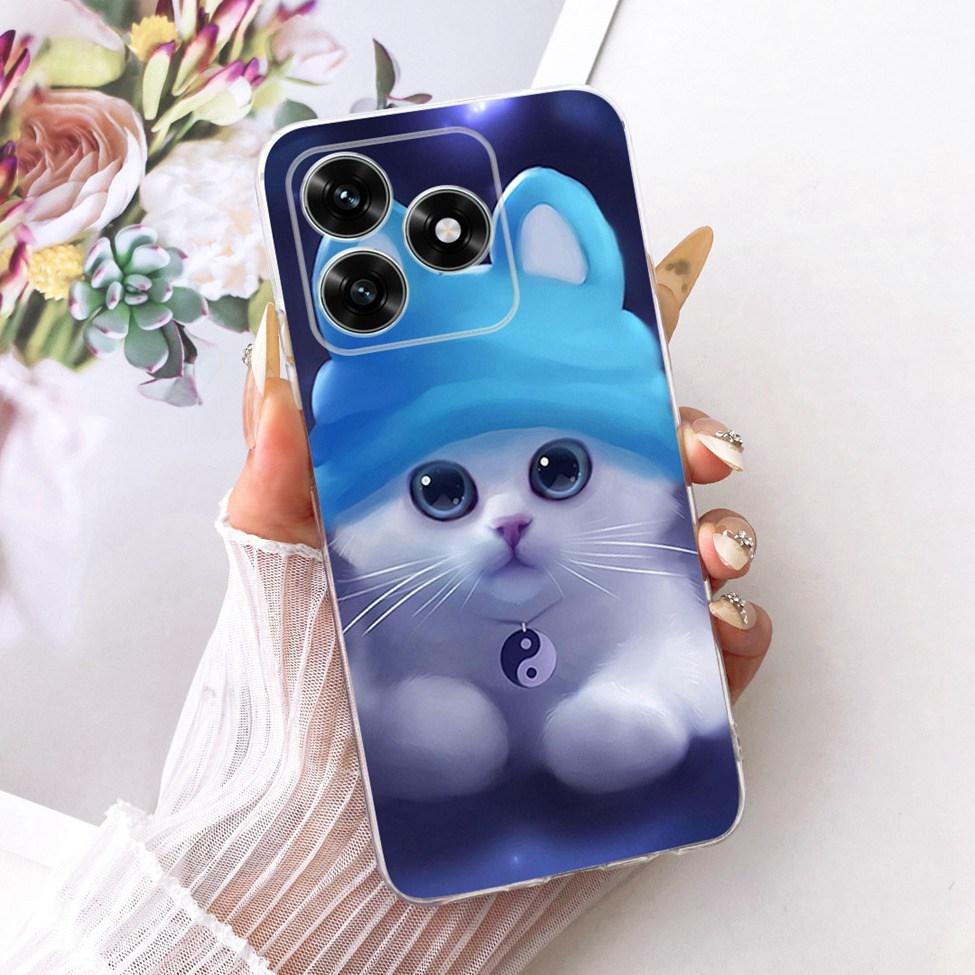 Etui na Honor X5C Plus Pokrowiec Przezroczysty Luksusowy Uroczy Kot Moda Motyl Fajny Malowany Obudowa Na Honor X5cPlus