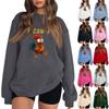 Women's Fashion Casual Round Neck Long Sleeve Top Printed Pullover Sweatshirt