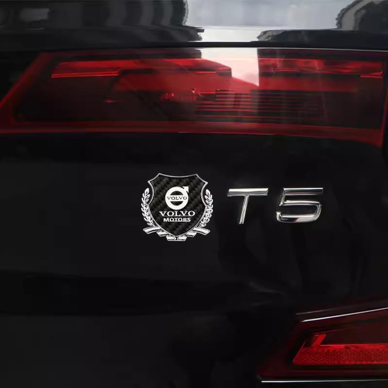 2Pcs 3D Car Body Emblem Metal Stickers Trunk Window Decal For Volvo ES90 EC40 EX40 EM90 XC90 V90 V60 XC60 V40 S80 S60 S90 XC40