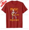 Skeleton Playing Guitar Music Lover Funny Gift TShirt Classics Unisex Slim Short Sleeve Shirt Guitar Design Birthday Cotton Tee