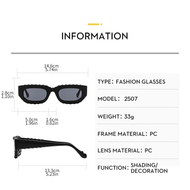 Women's sunglasses, men's and women's fashion square braided sunglasses