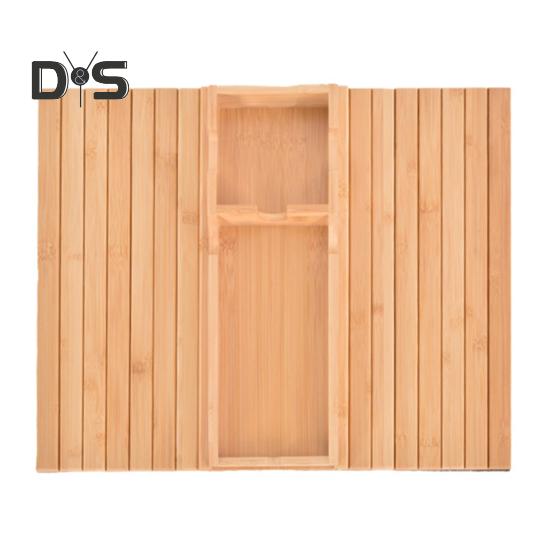 Bambusová pohovka Podložka pod loketní opěrku s držákem na šálek Protiskluzová podložka s organizérem pohovky Skládací pohovka Caddy Stolek na nápoje Dálkové ovládání telefonu