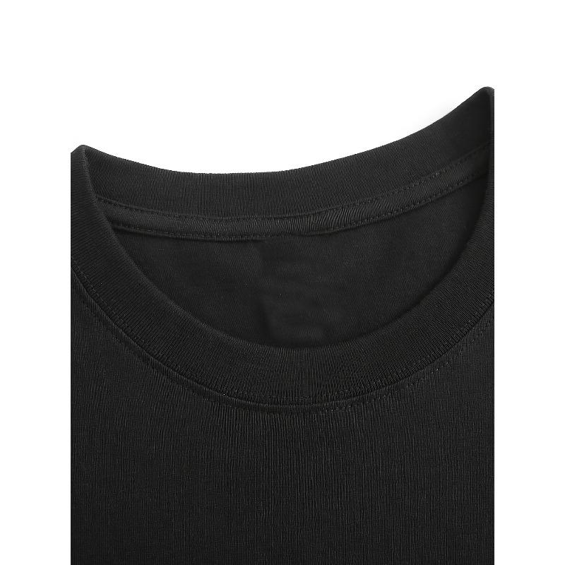 European Size Fashionable Letter Print Women'S T-shirt - Comfortable And Relaxing, Round Neck, Suitable For All Seasons, Elegant And Casual Top