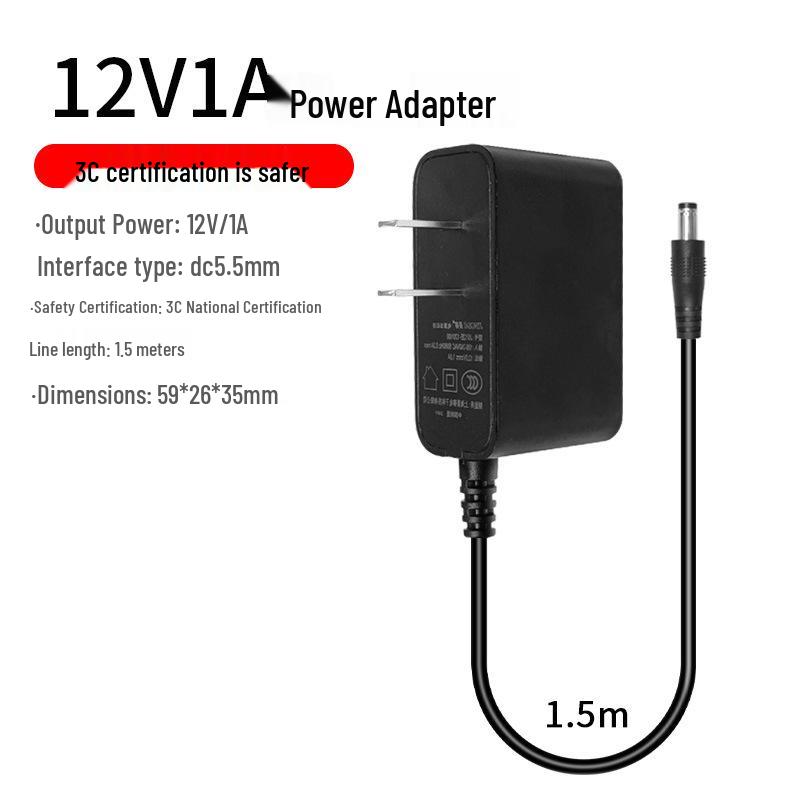 12V1A 3C Certified Power Adapter for Modems, Routers, Switches & Set-Top Boxes, 1000mA
