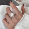 Retro S plain ring, non-fading light luxury index finger ring, open ring.