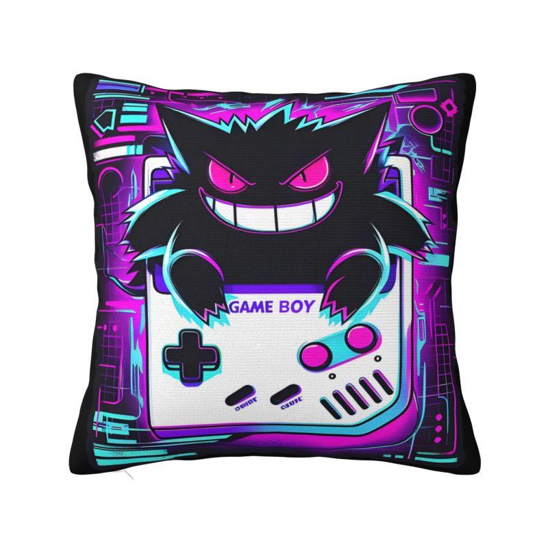 Custom Monster Ghost Gengar Pillow Case 45x45cm Anime Cartoon Chair Cushion Cover Square Pillowcase