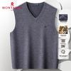 MONTAGUT Men's 100% Wool V-Neck Vest