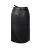 Recorde Recycled Leather Asymmetric Midi Skirt Rqkaw23405Bkx