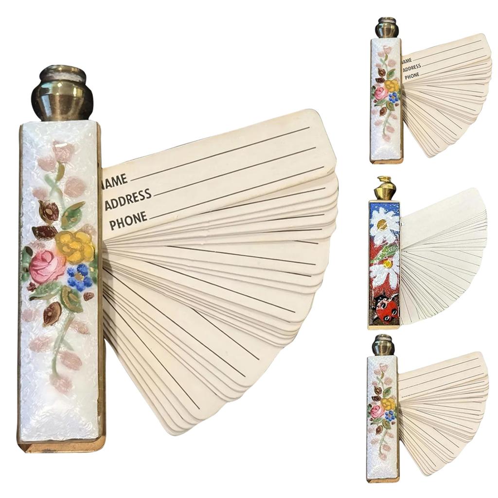 Vintage Enamel Floral Brass Address Phone Book Pocket Vintage Floral Phone Book Retro Pocket Address Notebook Easily Fits In Wallets And Pockets Uni