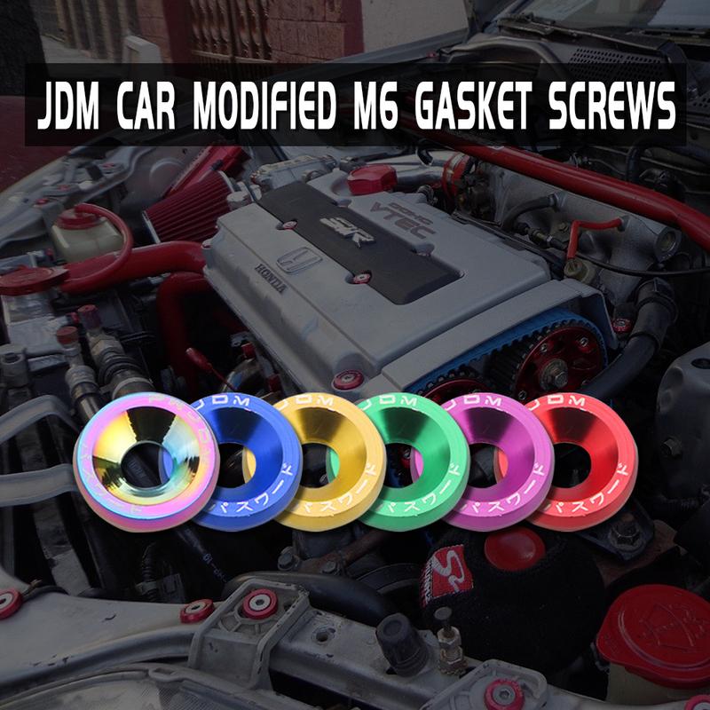 10pcs aluminum alloy countersunk washer M6 colourful Anodized Countersunk Head Bolt Washers Gasket