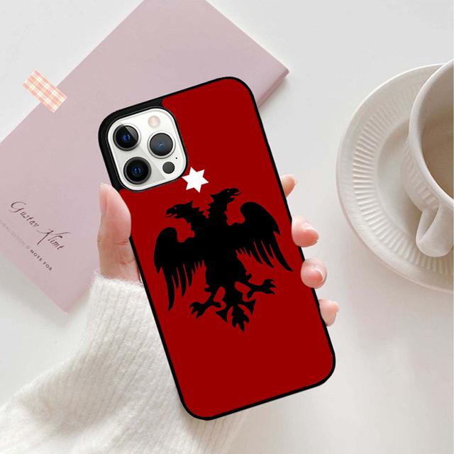 Albania Flag Phone Case Back Cover for iPhone 17 Air 16 15 14 13 11 12 Pro Max Plus Shell Coque
