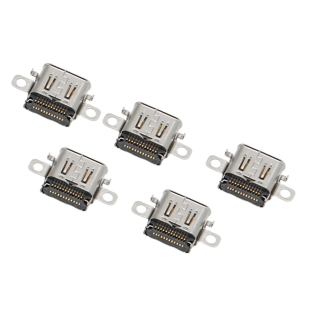 Game Console Type C Socket Replacement Gamepad Power Charging Port for SWITCH OLED 5pcs