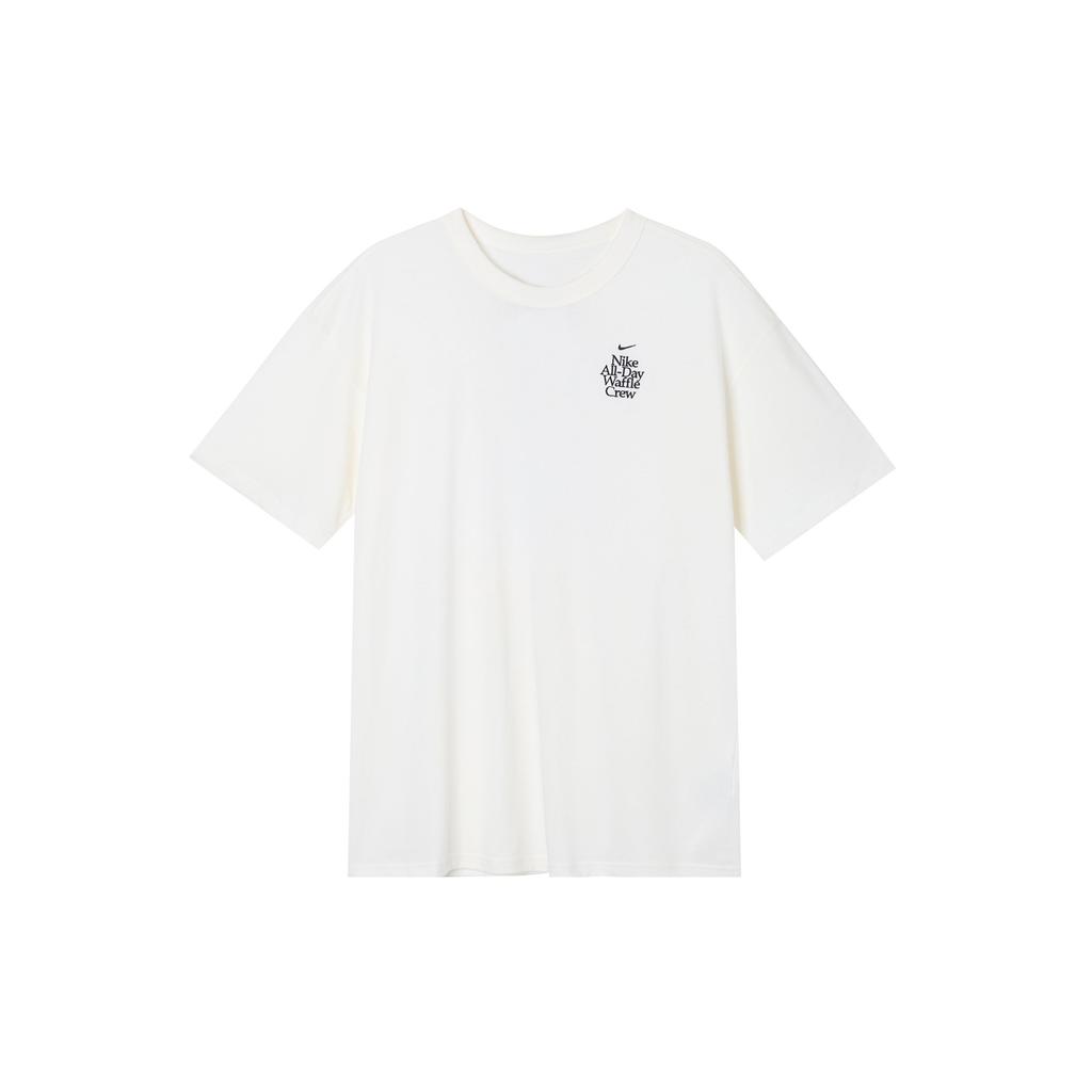 Nike Letter Print Pattern Fashionable Comfortable Casual Sports Knit Round Neck Short Sleeve Drop Shoulder T-Shirt Men Tops White HQ1202-133