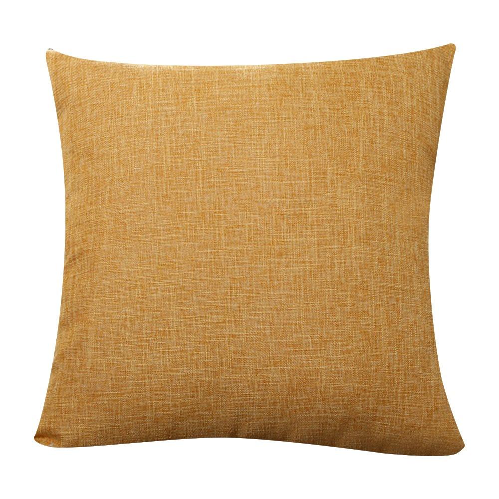 Square Decorative Pillow Case Linen Throw Pillow Covers  for Sofa Bedroom Car Living Room