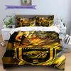 Al-Ittihad FC Pattern Bedding,Quilt Set Quilt Cover Pillowcase Home Birthday Gift(1 * Duvet Cover + 2 * Pillowcase, Without Core)