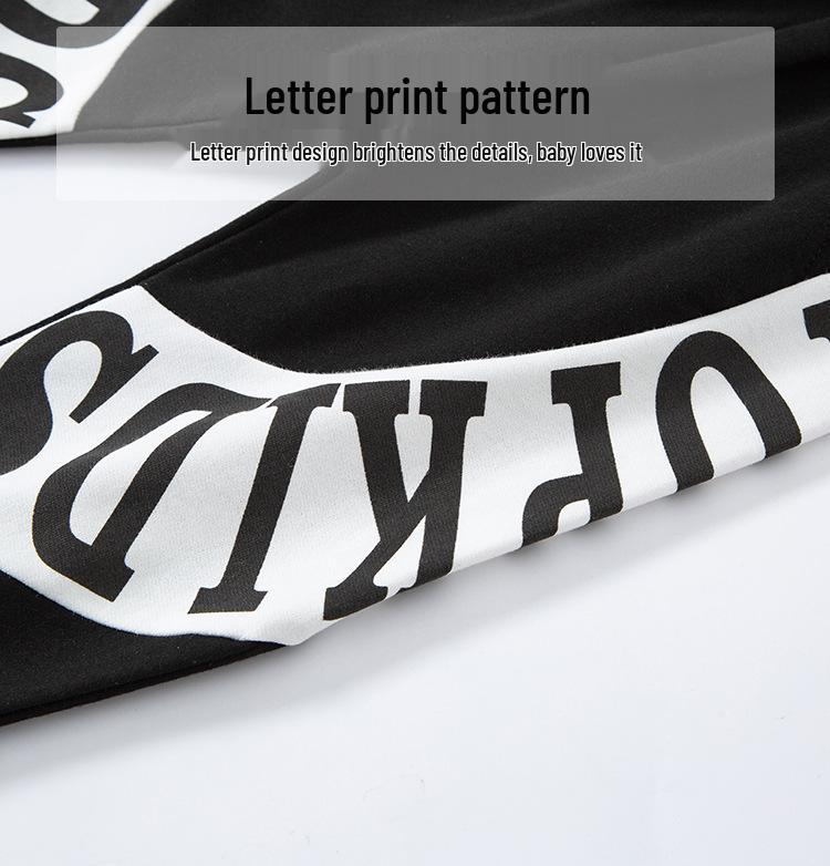 2026 Spring Trendy Kids' Letter Knit Pants for Boys