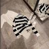Women's Korean Style Striped Cashmere Round Neck Sweater – Soft, Comfortable, and Loose Fit