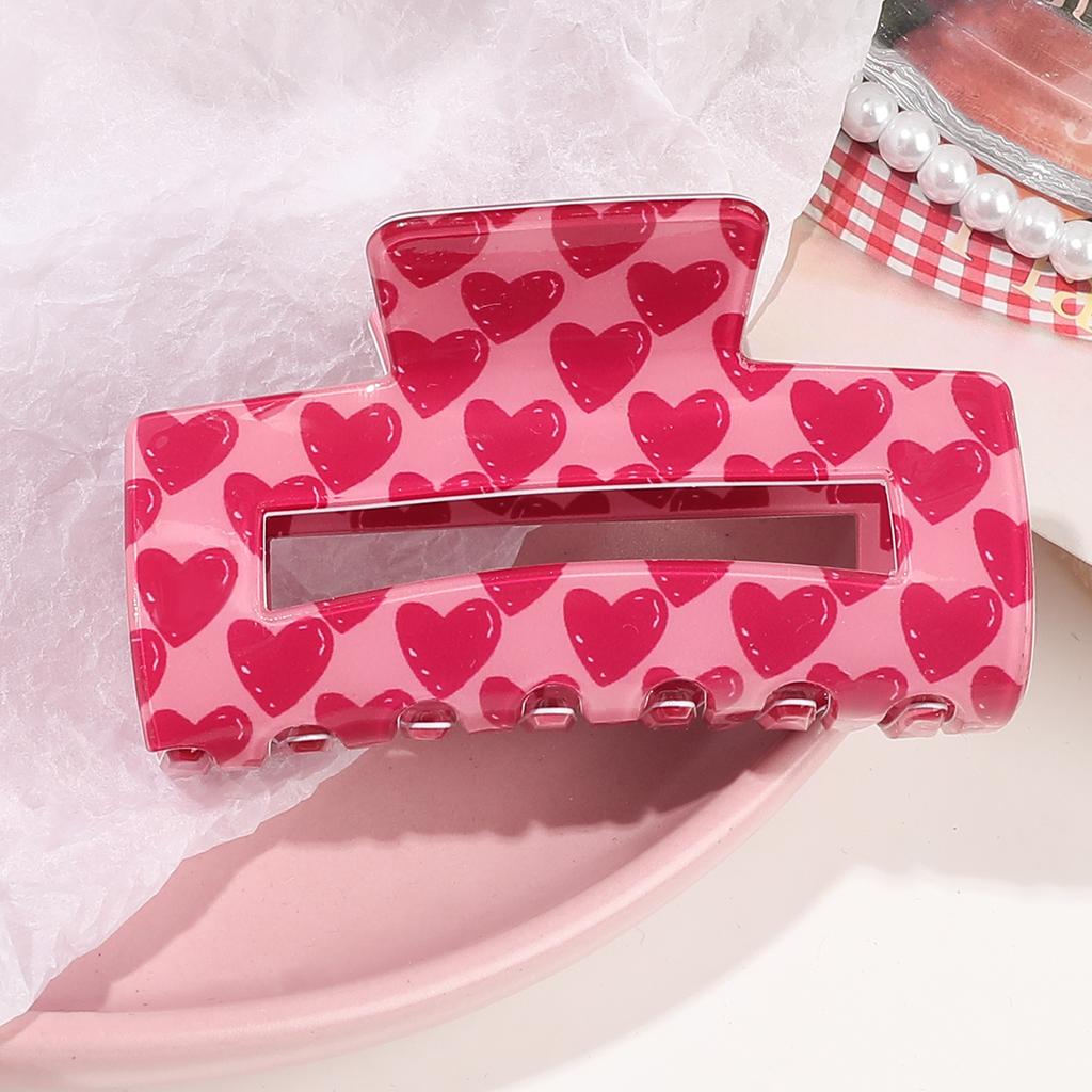 Valentine's Heart hair clips,3.3 Inch claw clips cute, Non-slip clips for Women and Girls,Cute claw clip for Valentine's Day
