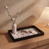 Rectangular Decorative Storage Tray Black Finish for Bedroom, Office