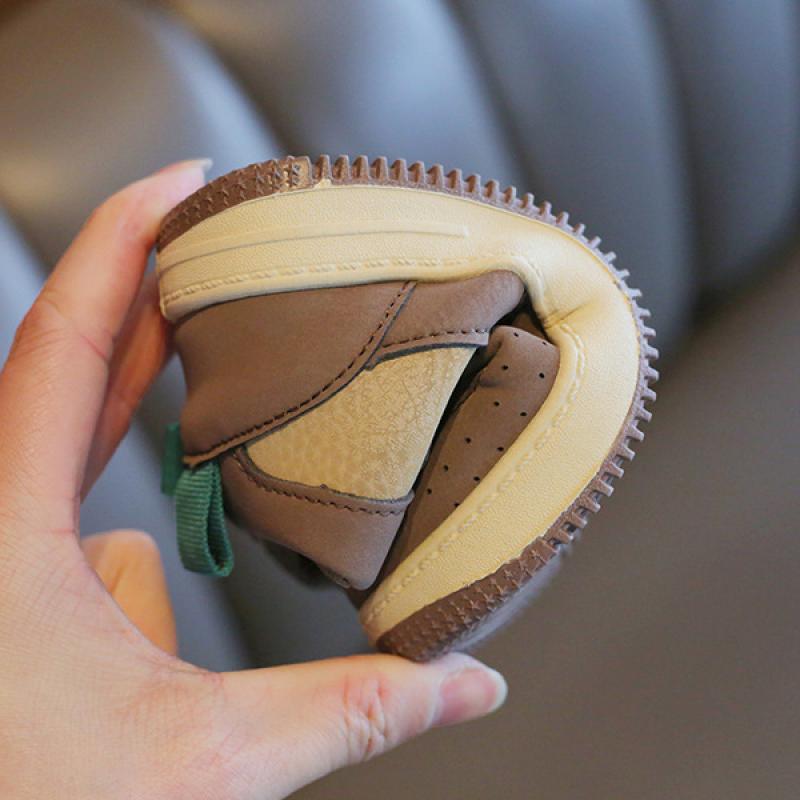 Kids Sneakers New Boys Girls' Casual Shoes High-top Small Children's Board Shoes Soft Soles Baby Shoes