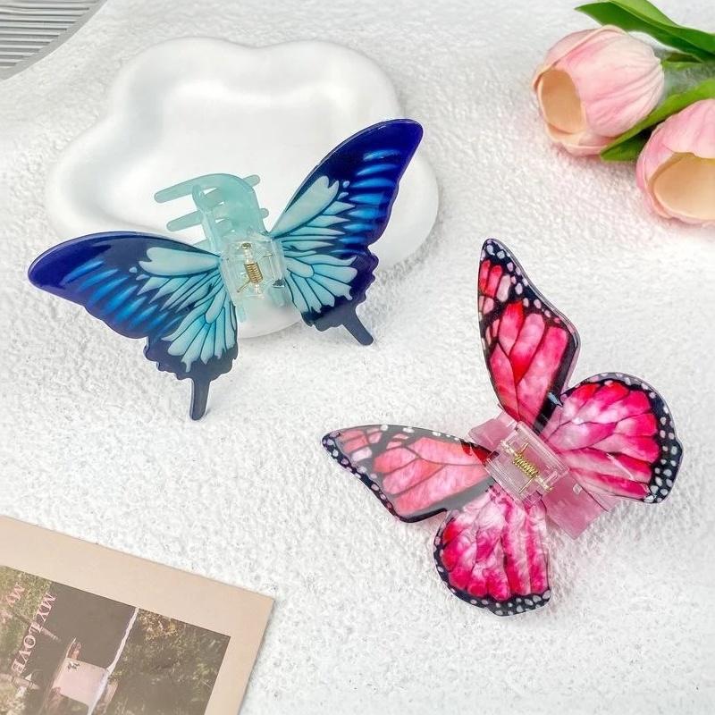 1 Pezzo Pinze Artiglio Colorate Grandi ed Eleganti Pinze Artiglio a Farfalla per Capelli per Donne Accessori per Acconciature Capelli Sottili e Medi