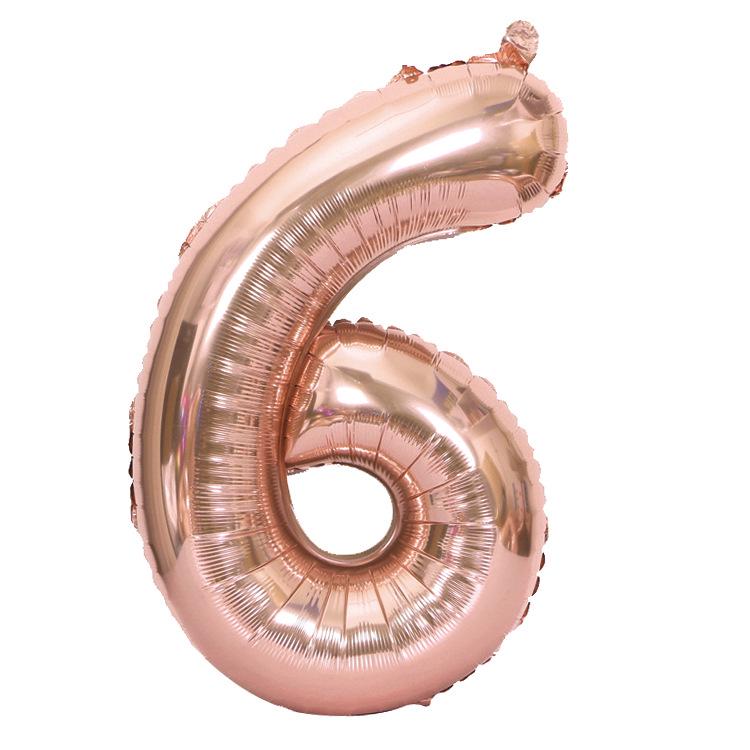 Hot Selling 40 Inch Aluminum Film Balloons Gold Silver Number Balloon for Wedding Party Birthday Decoration