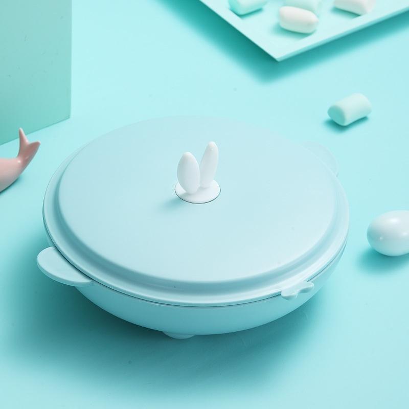 

Детская обеденная тарелка из нержавеющей стали 304 с рисунком в виде сетки, детская столовая посуда для школьников, миска для риса, тарелка для фаст-фуда синий