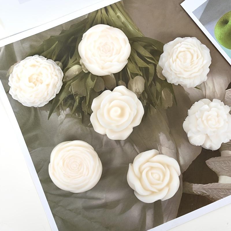 1pc Valentine's Day Porous Flower Shape Silicone Mold DIY Making Aromatherapy Gypsum Home Decoration Cake Decoration