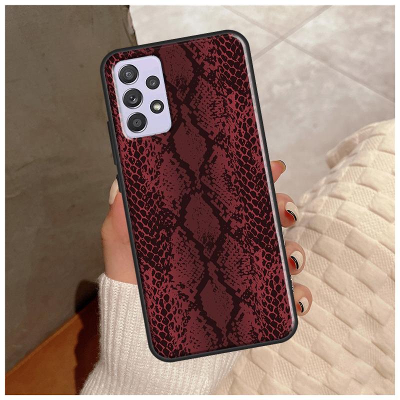 Snake Skin Case For Samsung Galaxy A14 A34 A54 A12 A22 A32 A42 A52 A13 A23 A33 A53 A50 A51 A71 Cover