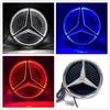 T18Car Front Grilled Star Emblem LED Illuminated Logo White Blue Red Light for Mercedes Benz W205 C E R ML GL GLA CLA CLS 2013-2016